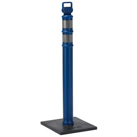Delineator Post With Base, Polyethylene, High-Intensity Prismatic, 45" Height,