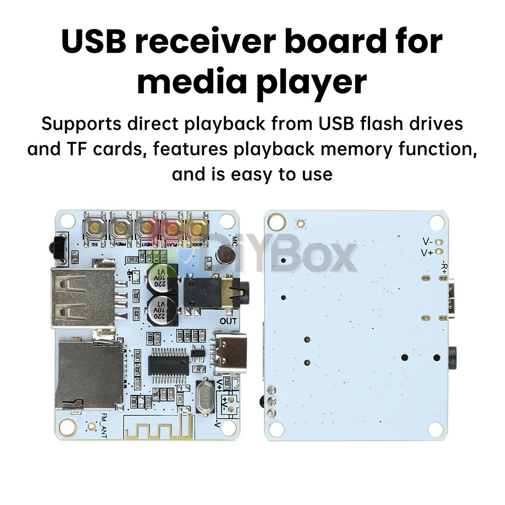 Bluetooth 5.4 Audio Receiver Board MP3 Lossless Decoder Decoding Module Type-C