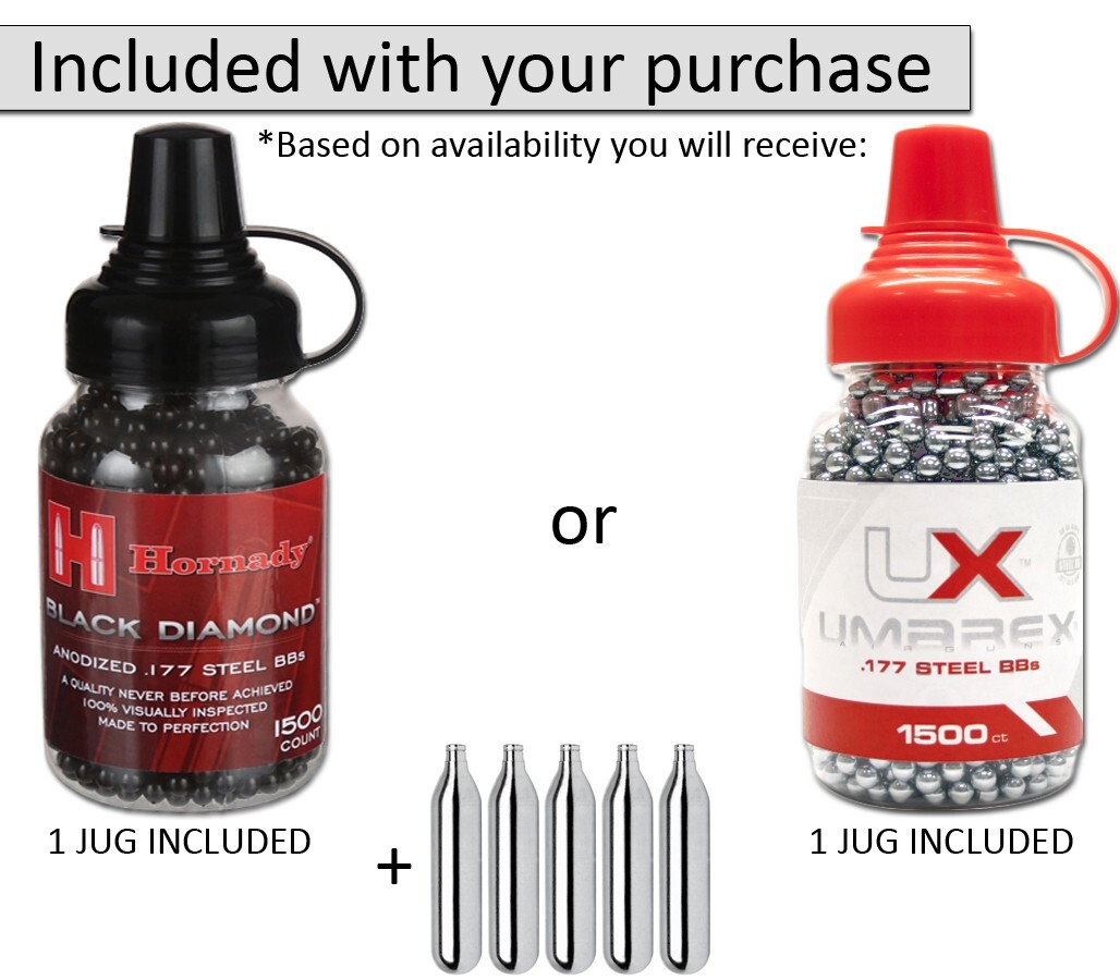 Umarex TAC .177 Cal Air Pistol Carbine w/ BB Jug & CO2 Bundle (2244824)