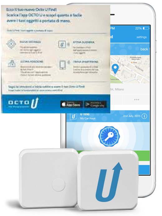 OCTO U Find Items Using Bluetooth Antitheft anti Loss BT With App