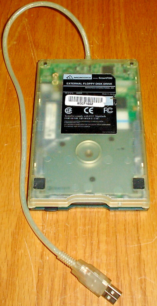 Microtech SmartFDD External Floppy Disk Drive Blue