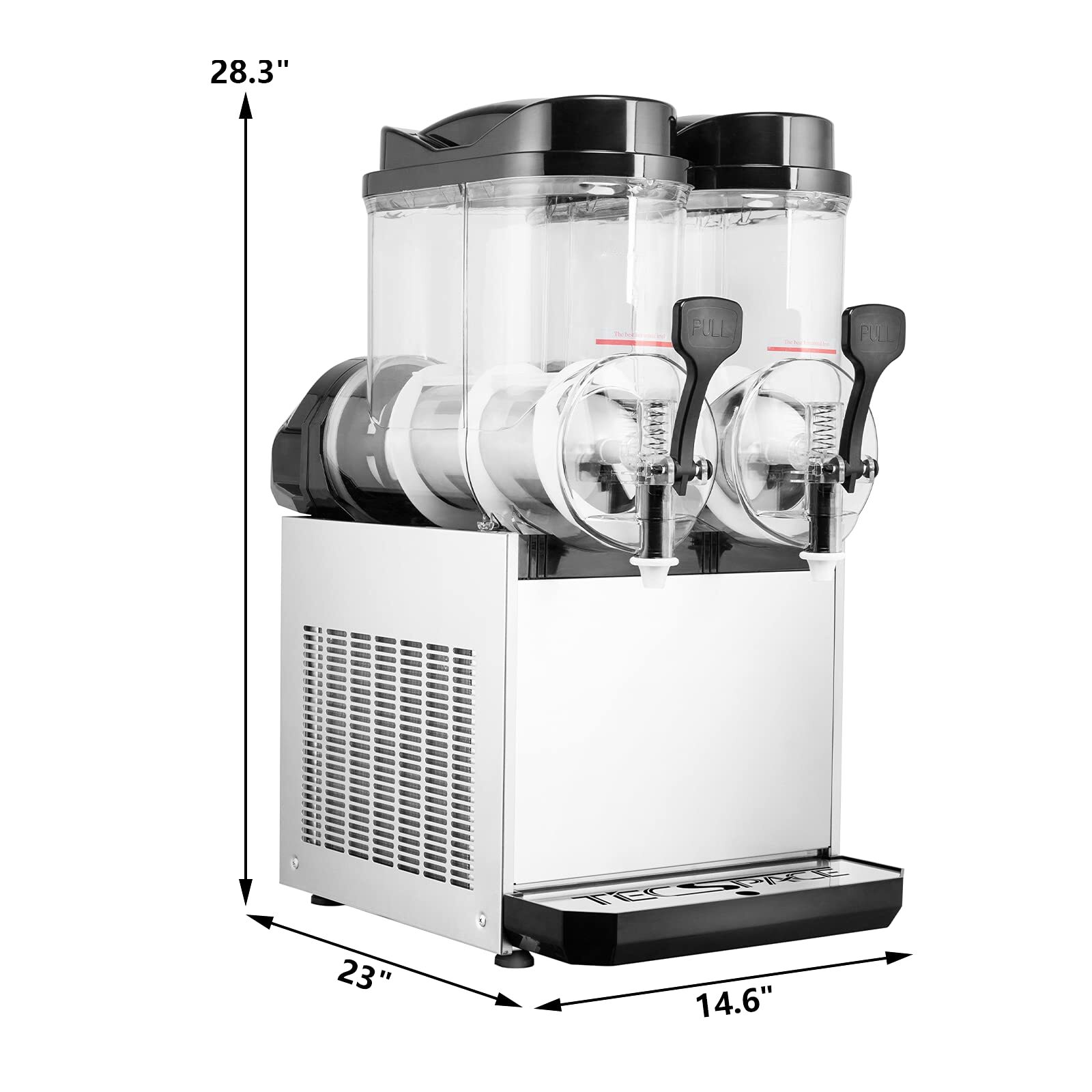 TECSPACE Commercial 1/2/3 Tank 15/30/45L Frozen Drink Slushy Making Machine USA