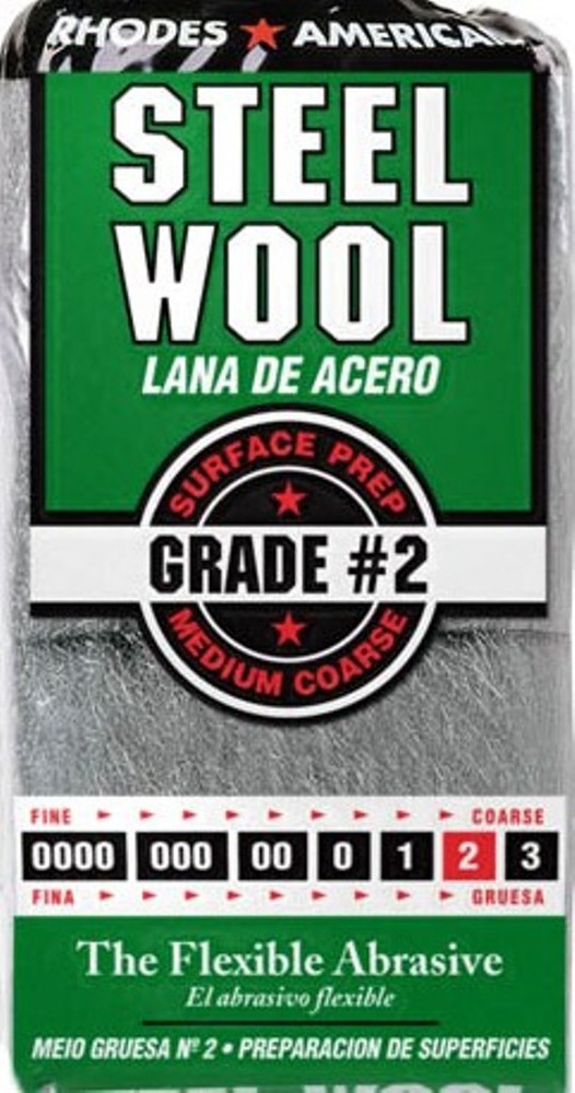 12 Pad Pack Steel Wool Grade 2 - Medium Coarse
