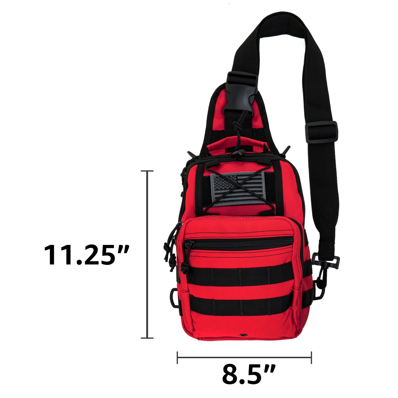 LINE2design First Aid Sling Backpack - EMS Emergency Medical Molle Bag - Red
