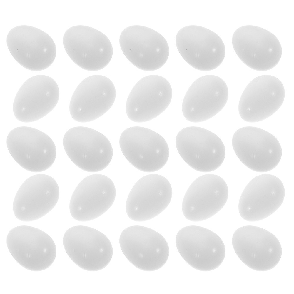 25 Pcs Simulation Pigeon Egg Artificial Props Decorative Nest Eggs