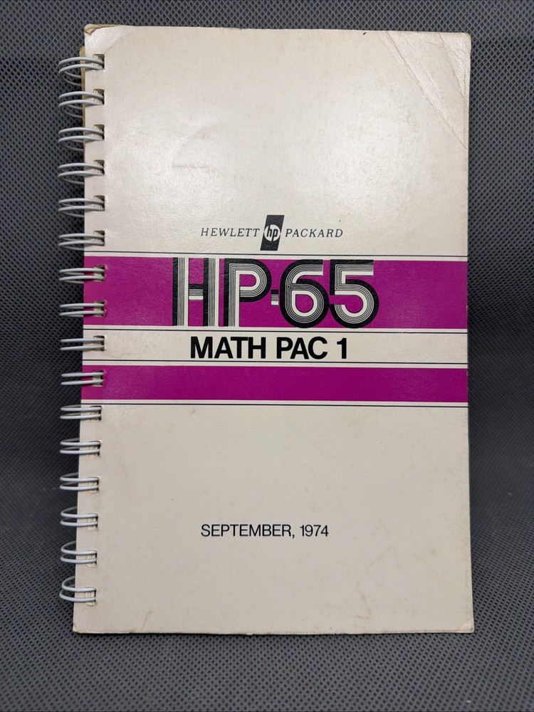 HP-65 Math Pac 1 Manual