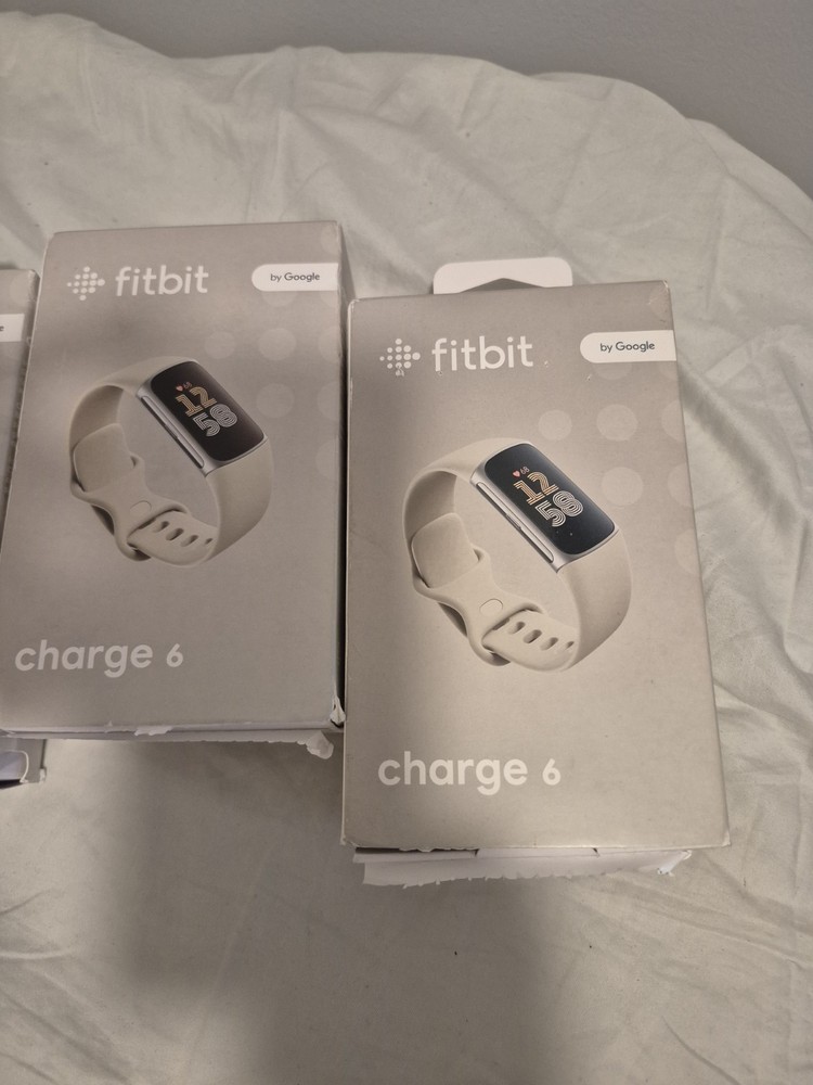 Fitbit Charge 6 Porcelain/Silver - New Tracker - Open Box / Damaged Packaging