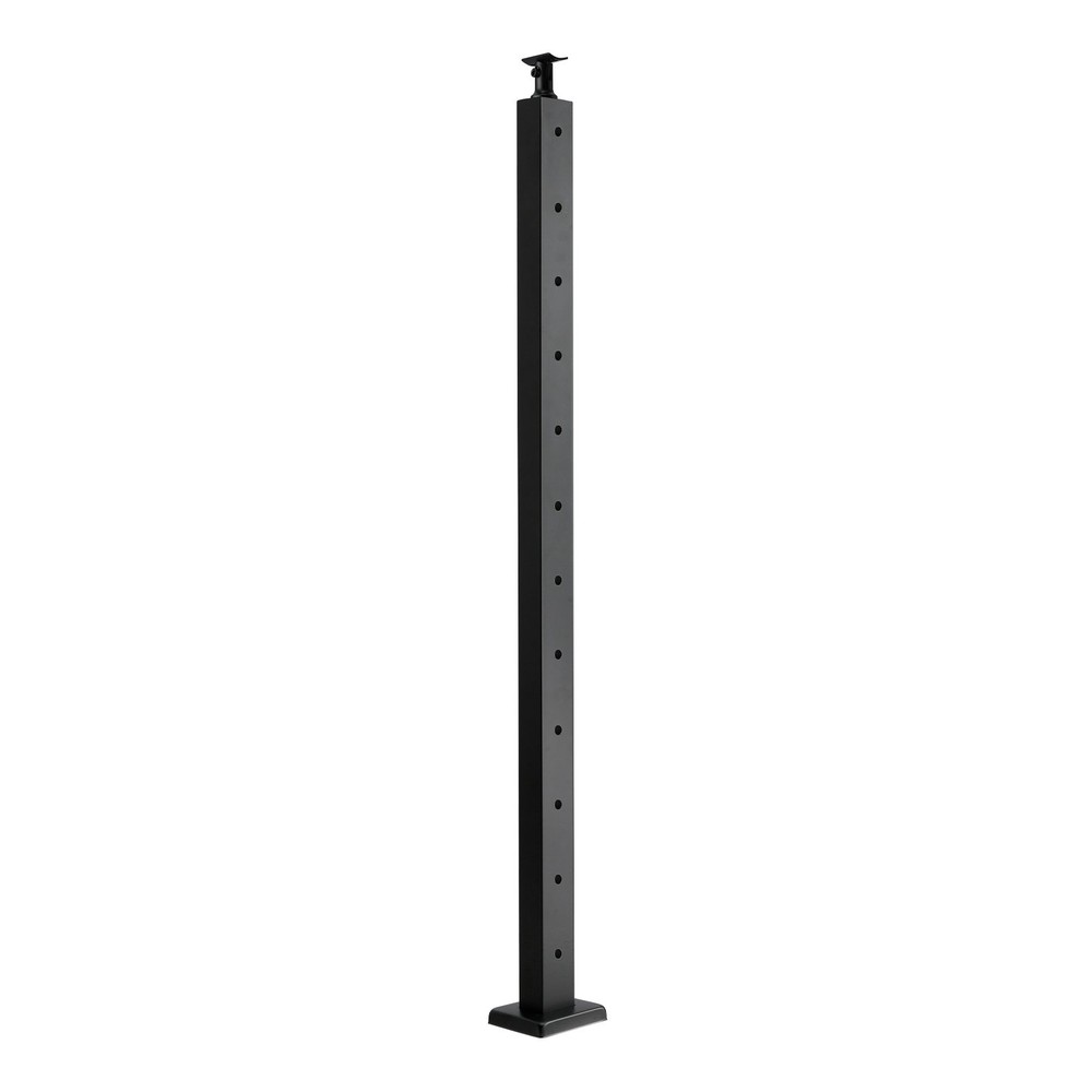 Cable Railing Post, 42x2x2 Inch Level Deck Stair Posts, 1-Pack Stainless Steel