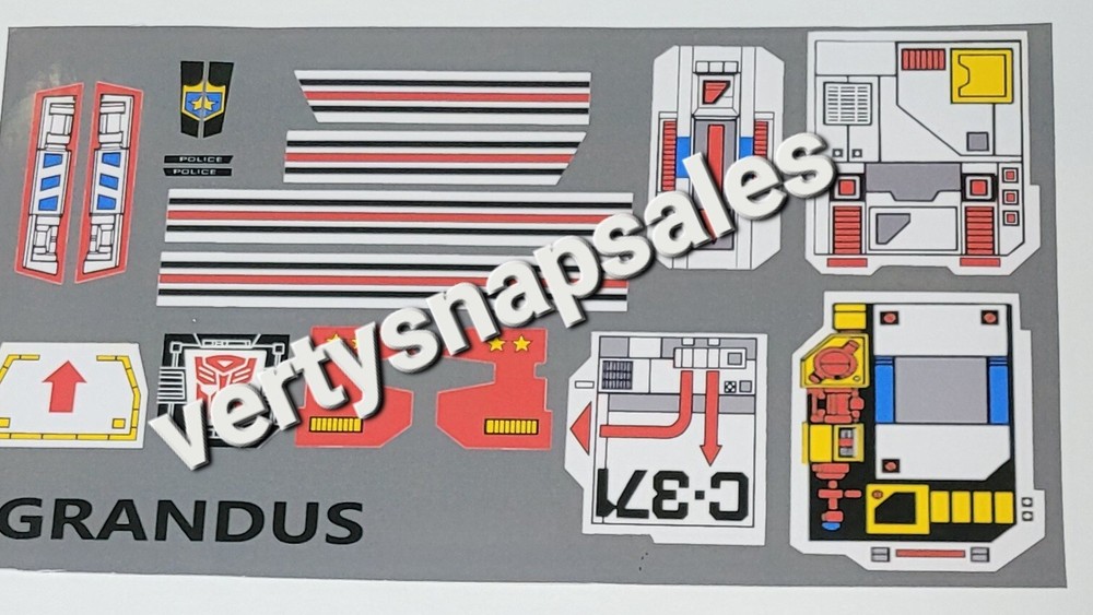 Transformers G1 Repro Stickers For G1 GRANDUS