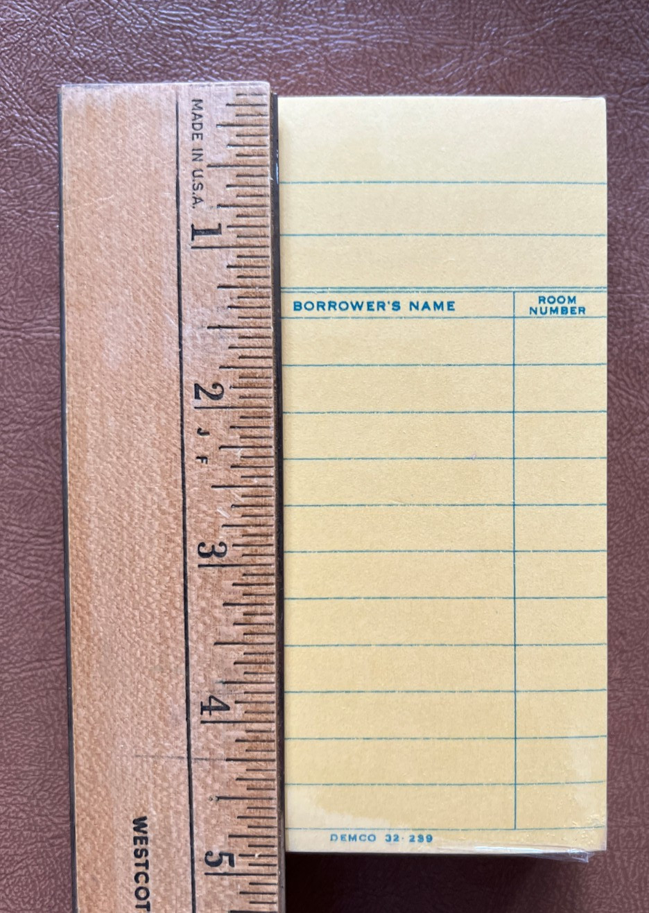 VTG Sealed Demco 32-239 Deck of Library Check Out Cards (x1) Book Pockets (x22)