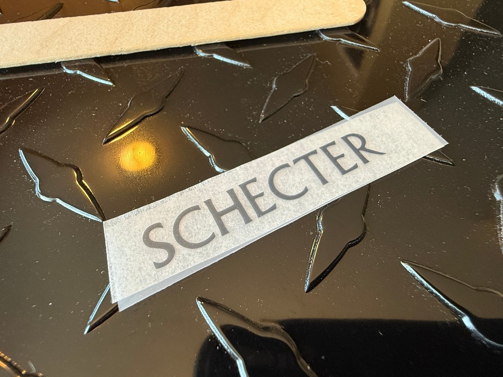 Schecter Black Dry Rub Decal