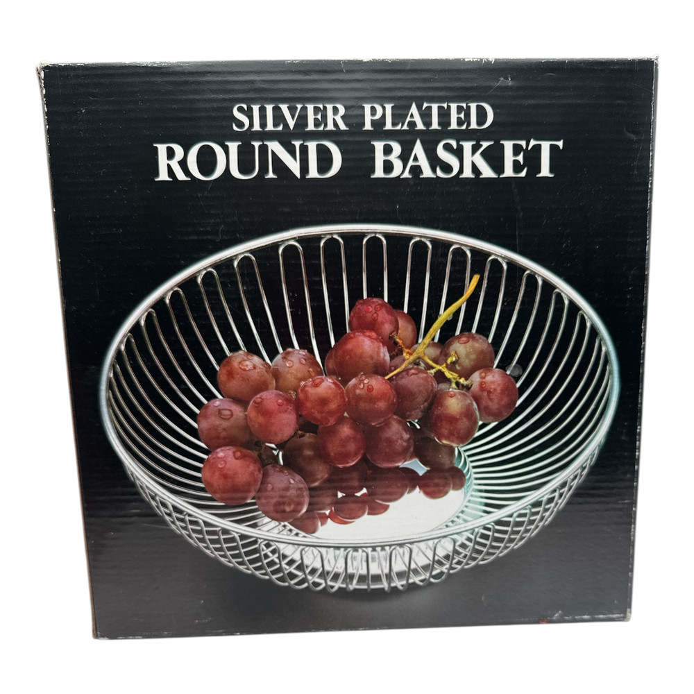 Wm A Rogers Oneida 011-3750A Silver Plated Round Basket New in Box