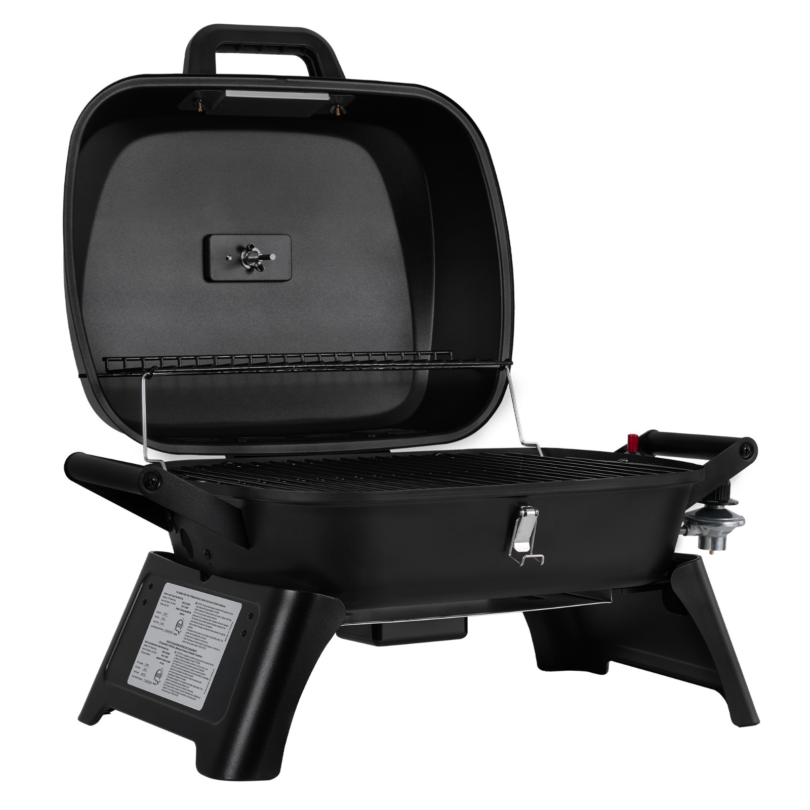 Royal Gourmet Tabletop Propane Gas Grill with Travel Locks/Folding Leg Black