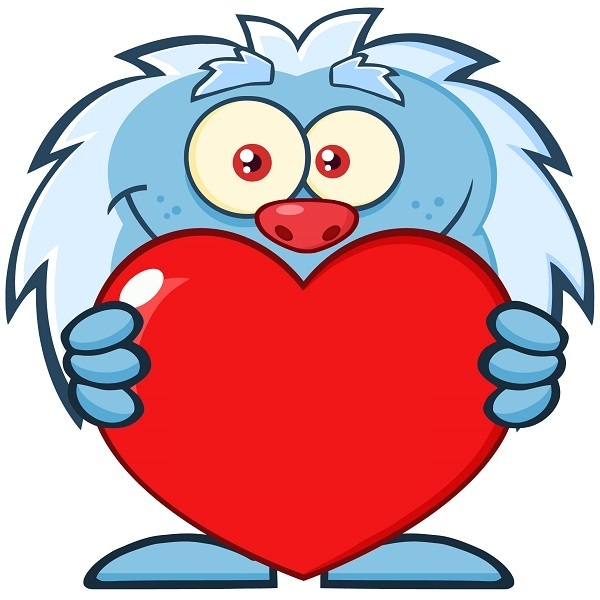 30 Custom Heart Yeti Personalized Address Labels