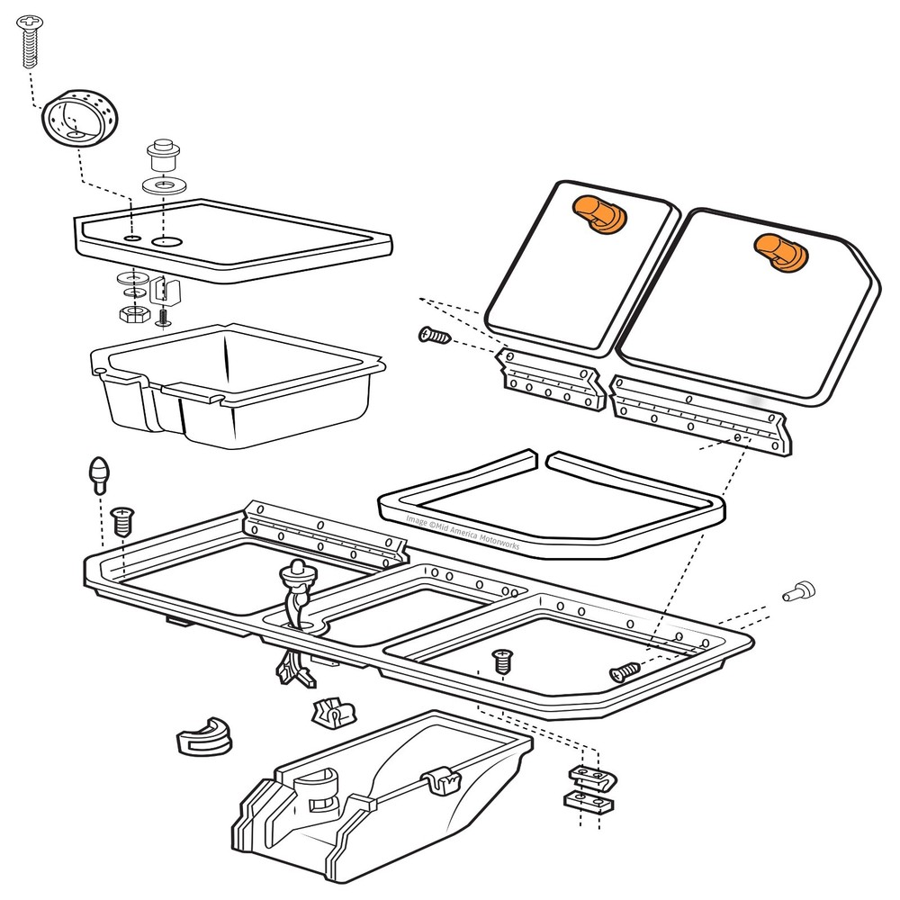 1968-1982 Corvette C3 Rear Storage Compartment Push Button Locking Latch