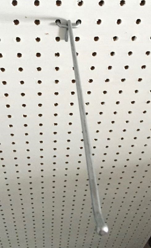 (20 PACK) USA Made 10" Metal Mega Peg Hooks For 1/8 & 1/4 Pegboard or Slatwall