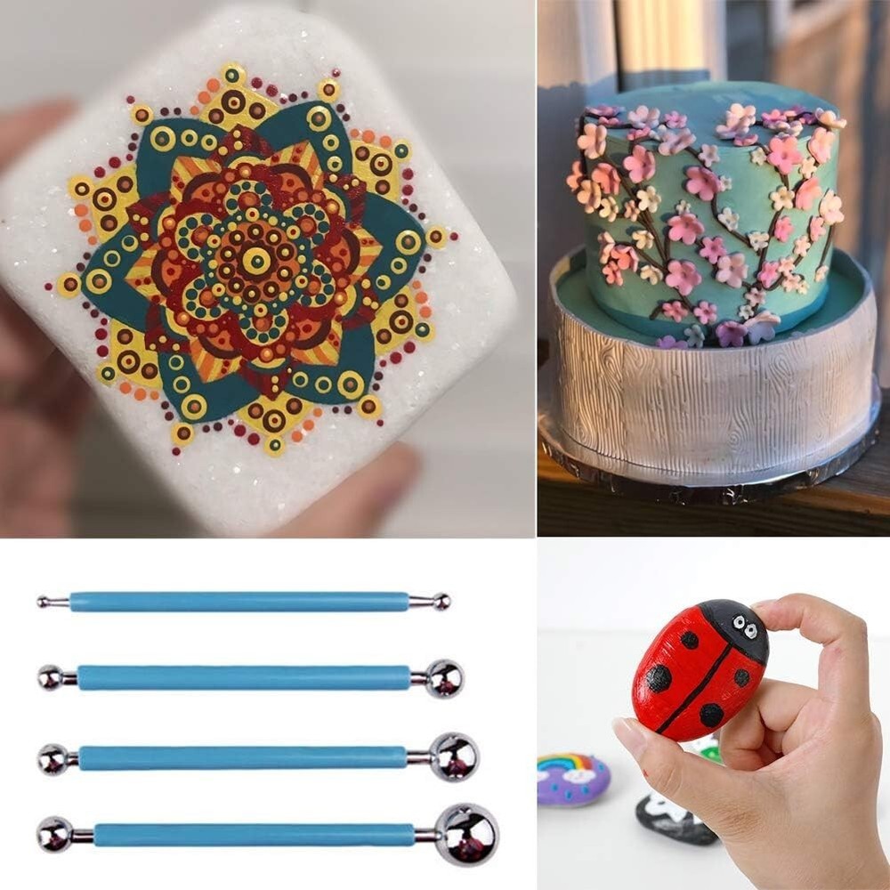 Versatile Dotting Tools Set with Multiple Ball End Diameters - 20 Ball Styluses