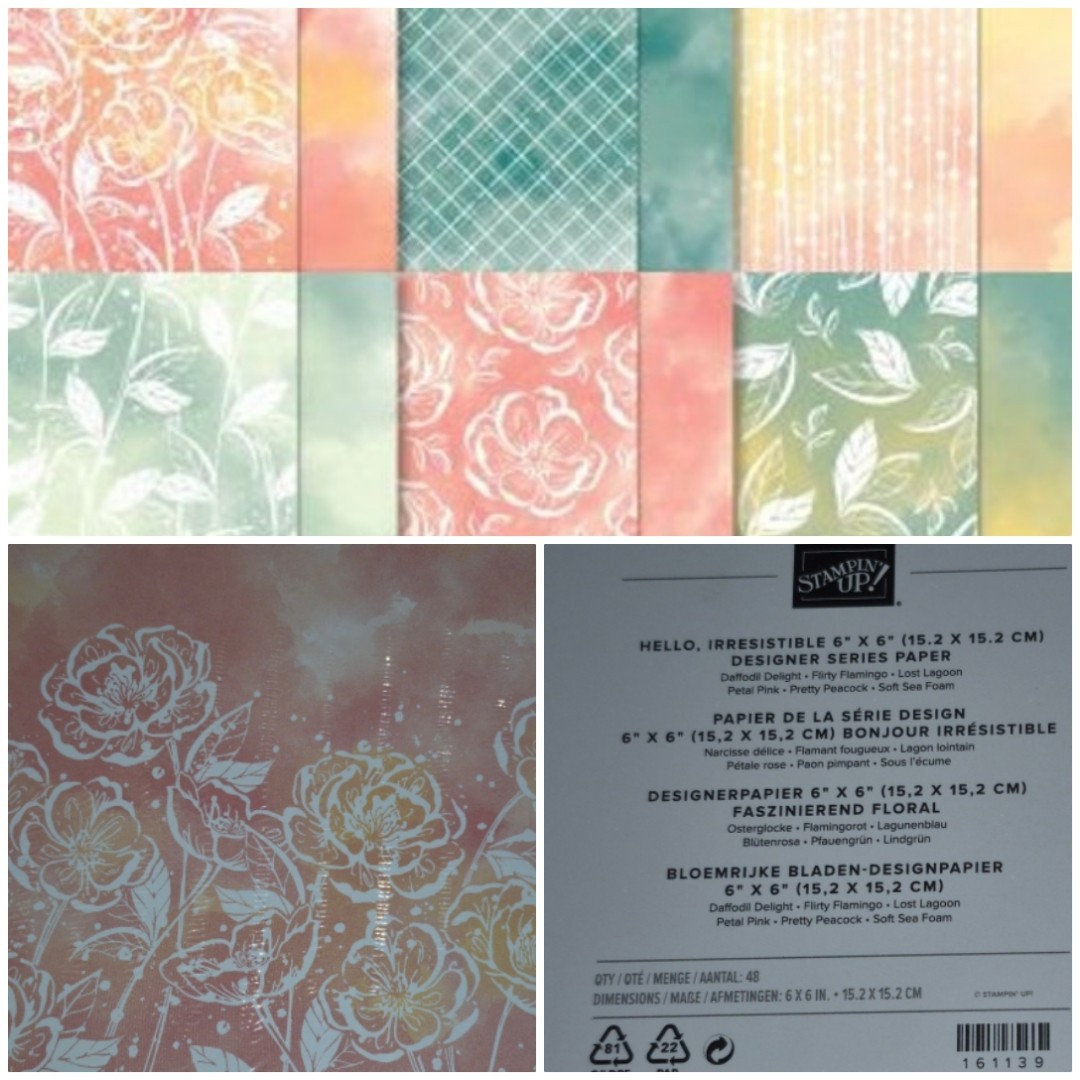 Stampin Up NEW retired 6x6 Designer series paper variations DSP, select one 8-48