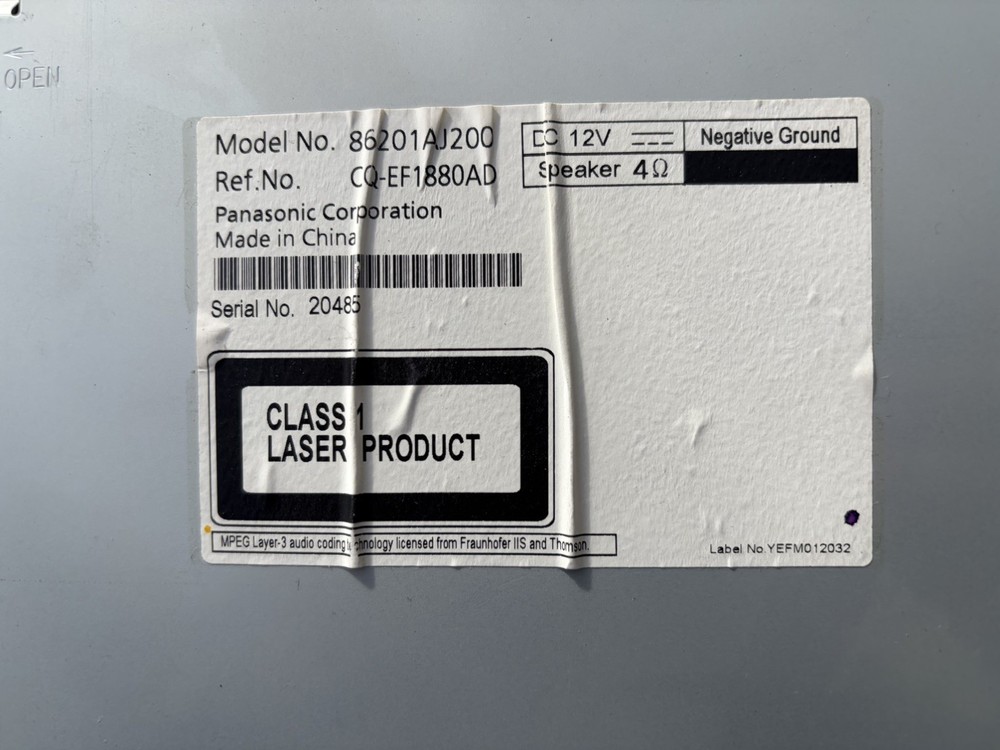 2010 Outback Headunit