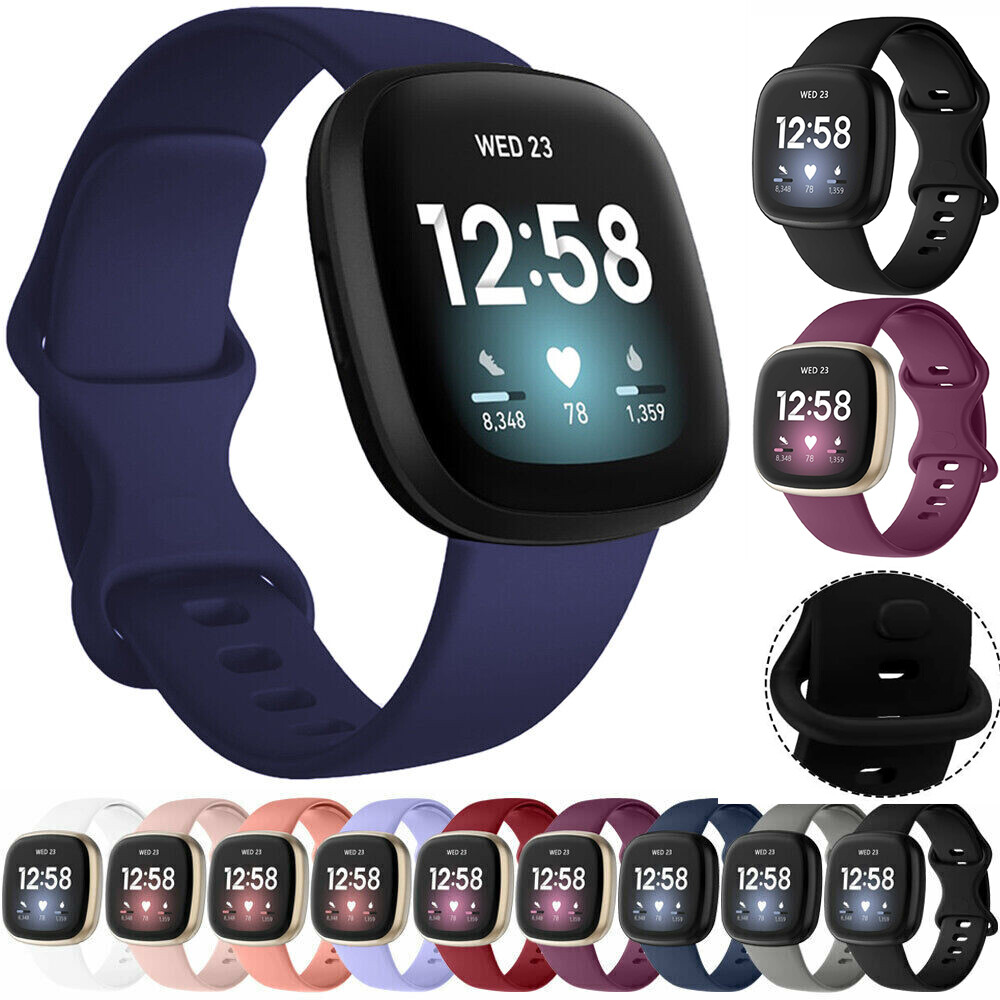 Silicone Strap Replacement Watch Band For Fitbit Versa 4/Versa3/ Sense /Sense 2