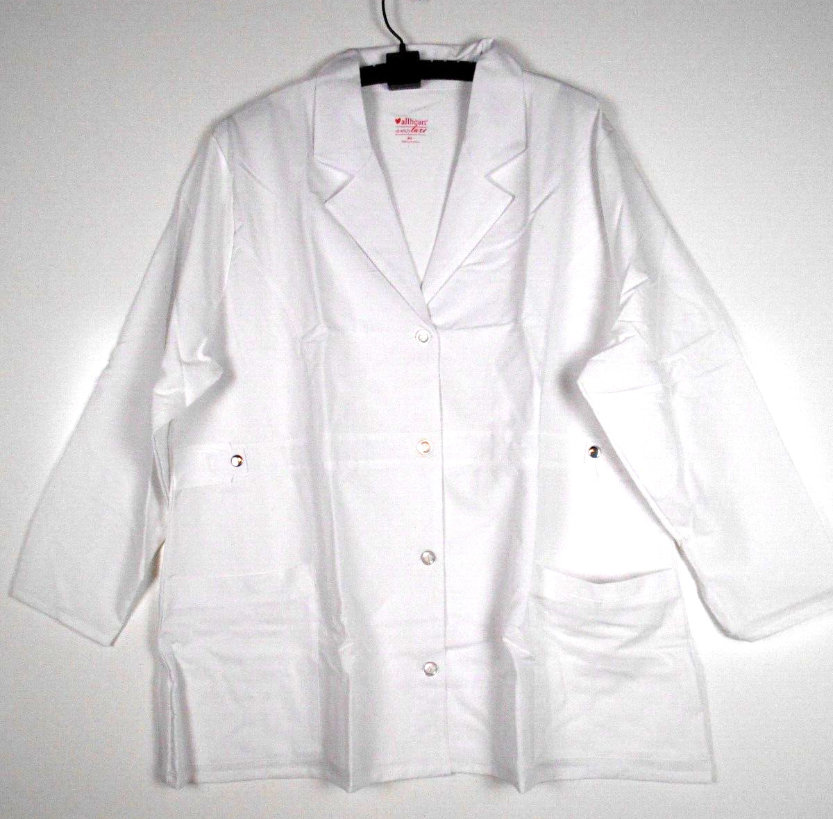 WHITE button-down Lab Coat ALLHEART STRETCH LUXE 3XL