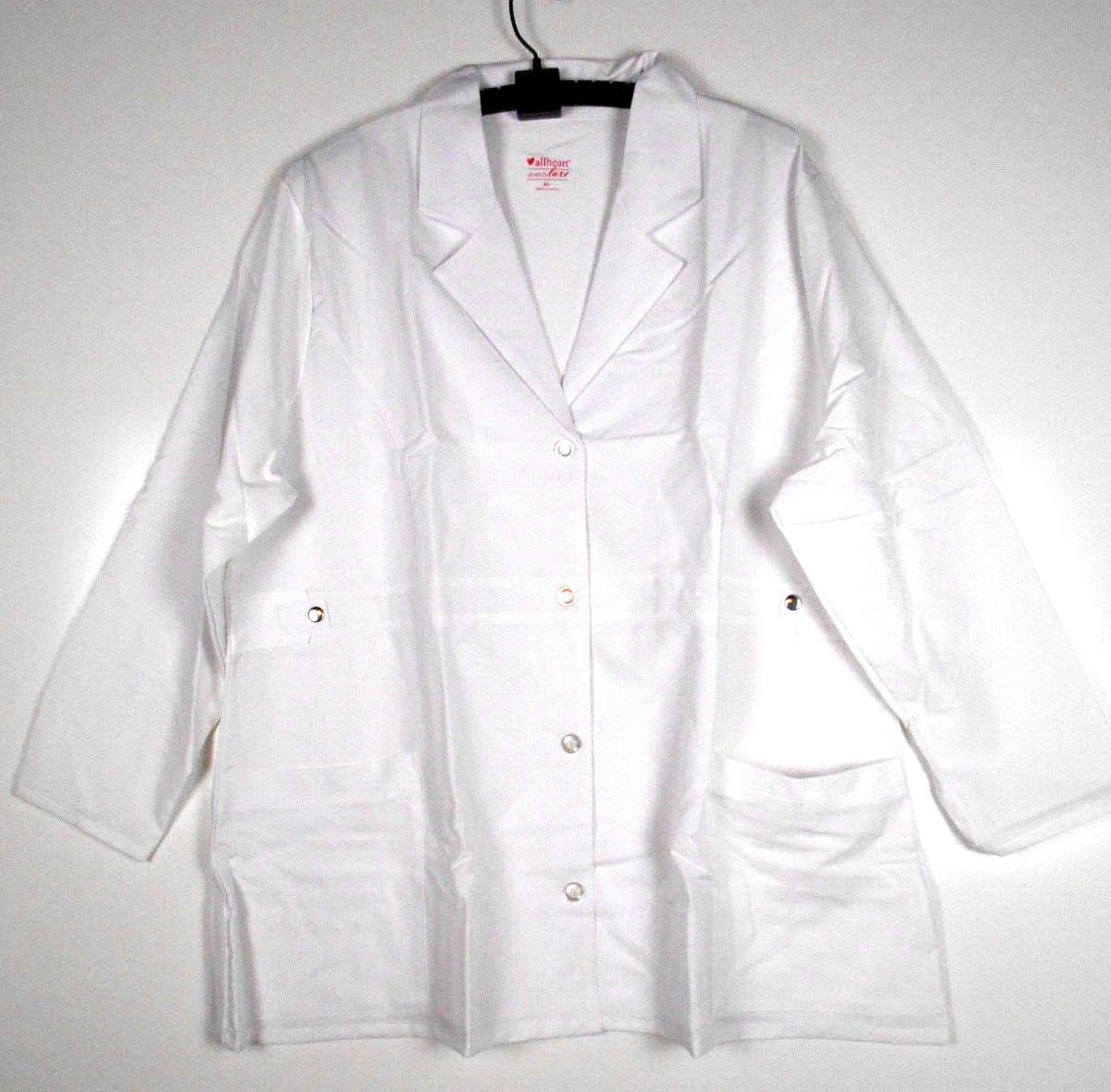 WHITE button-down Lab Coat ALLHEART STRETCH LUXE 3XL