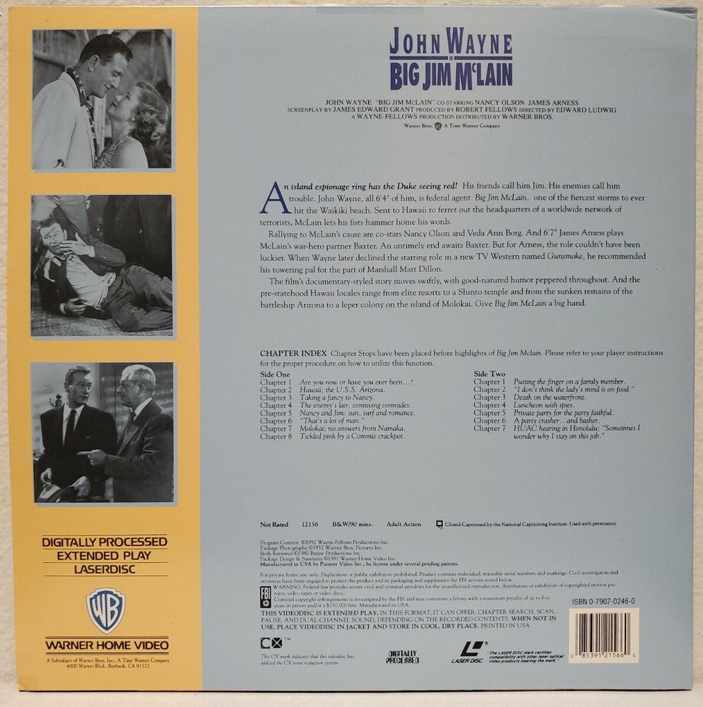 Big Jim McLain (Laserdisc, 1991)