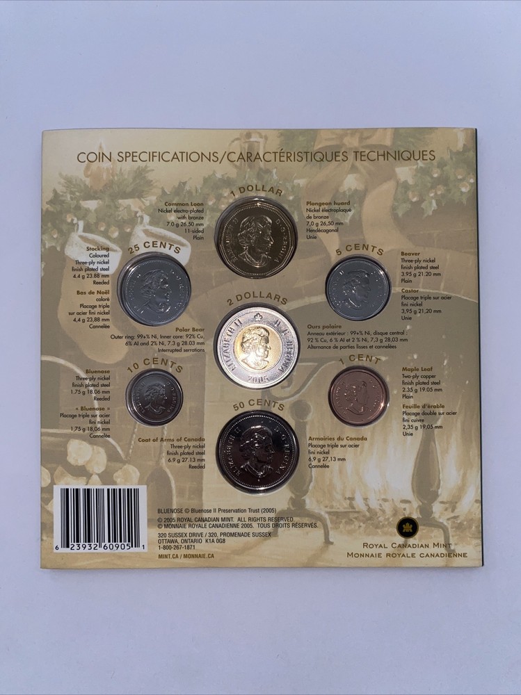 2005 COMMEMERATIVE HAPPY HOLIDAYS 7 COIN SET