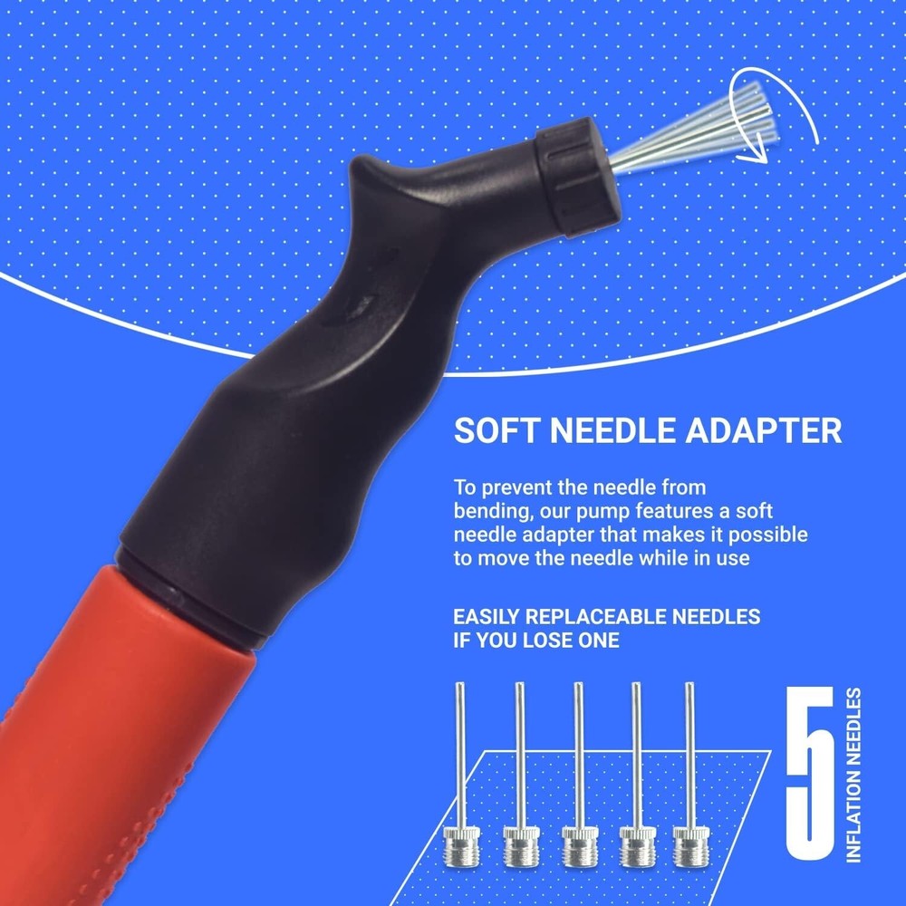 Push & Pull Air Pump for Sports Balls - Compact, Lightweight & Ergonomic