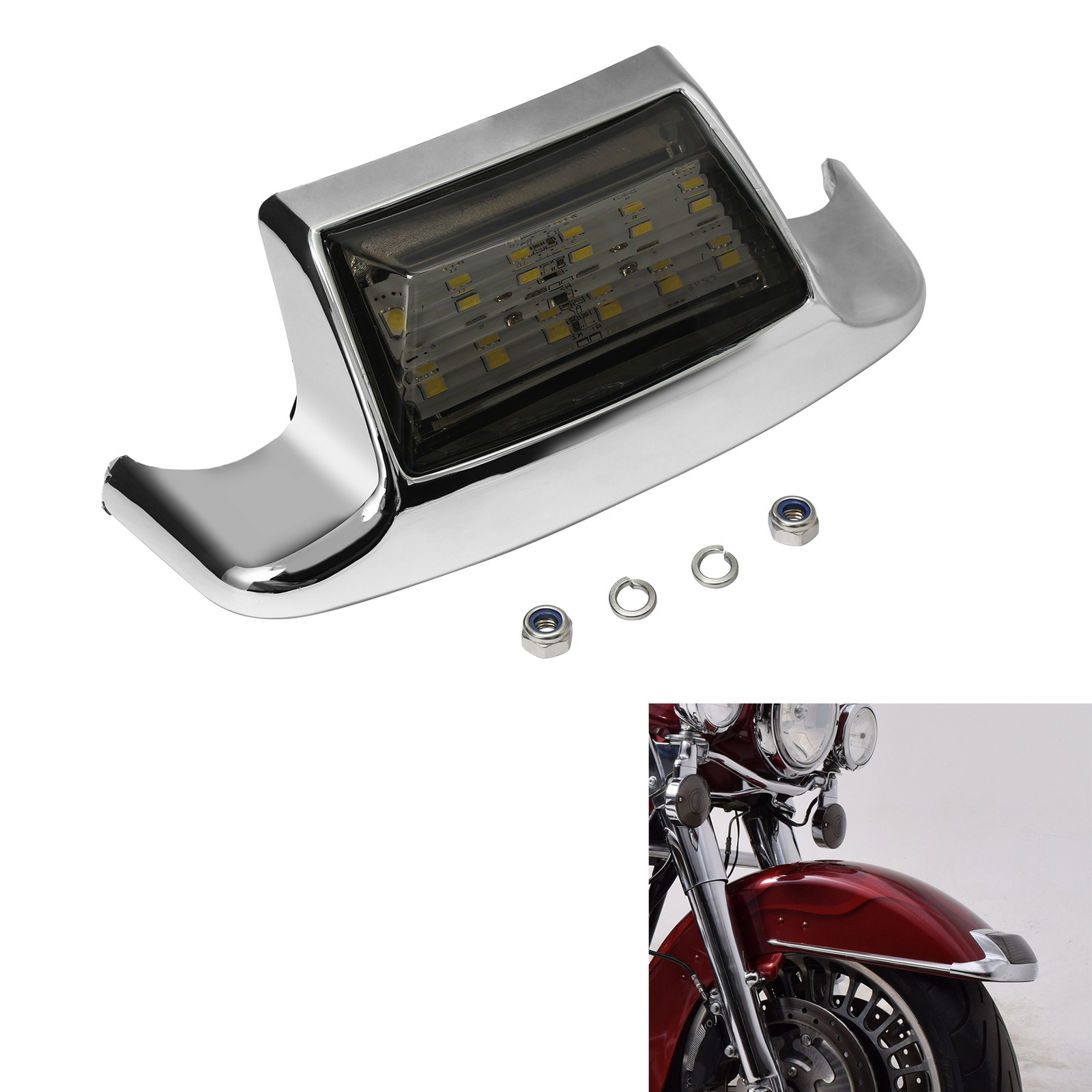 Smoke Front Rear Fender Tip Light Fit For Harley Ultra Classic Electra Glide New