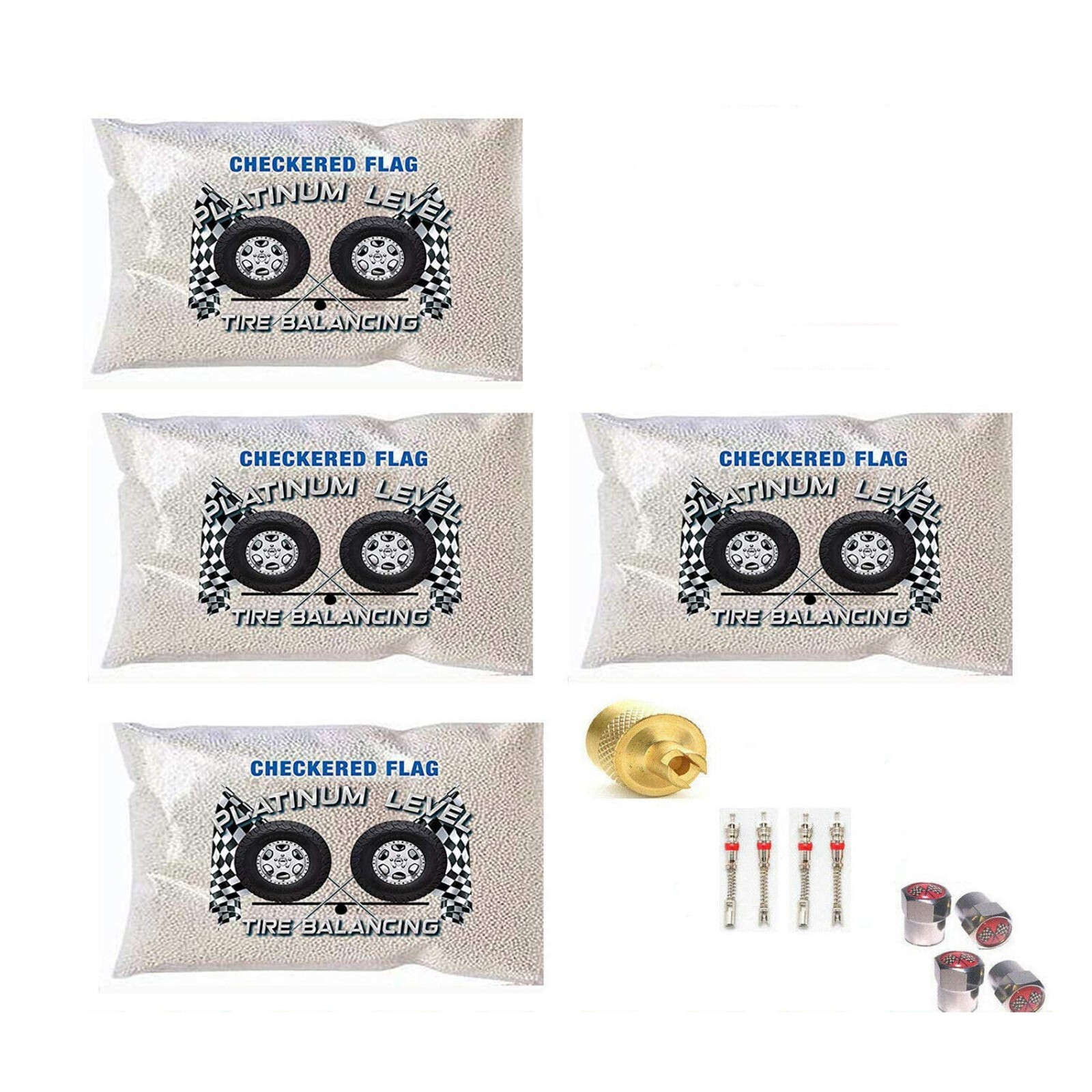 (4-12oz) Tire Balance Beads with 12 ounce bags by Checkered Flag