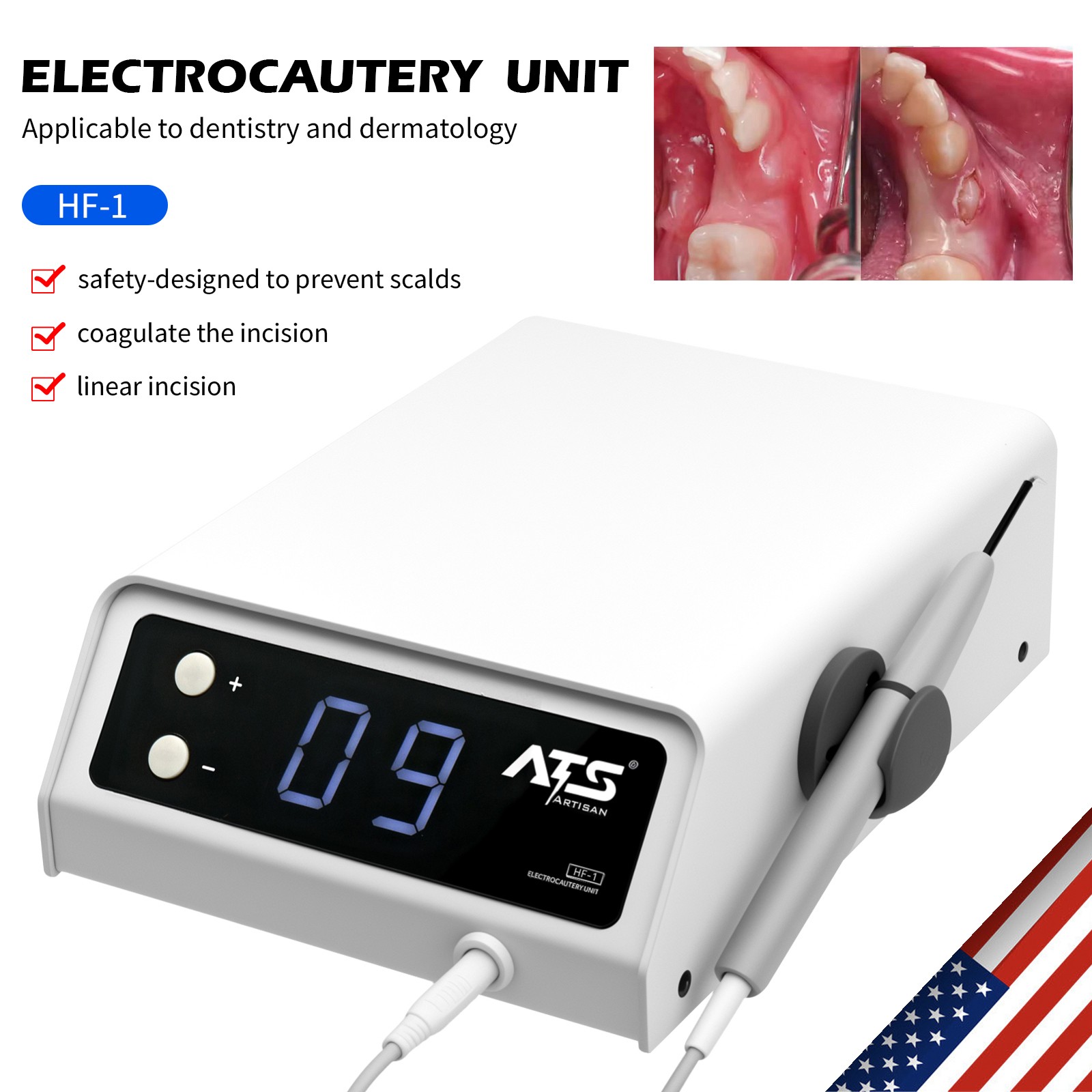 Dental Electrosurge Electrosurgery Unit for Cutting + Coagulating