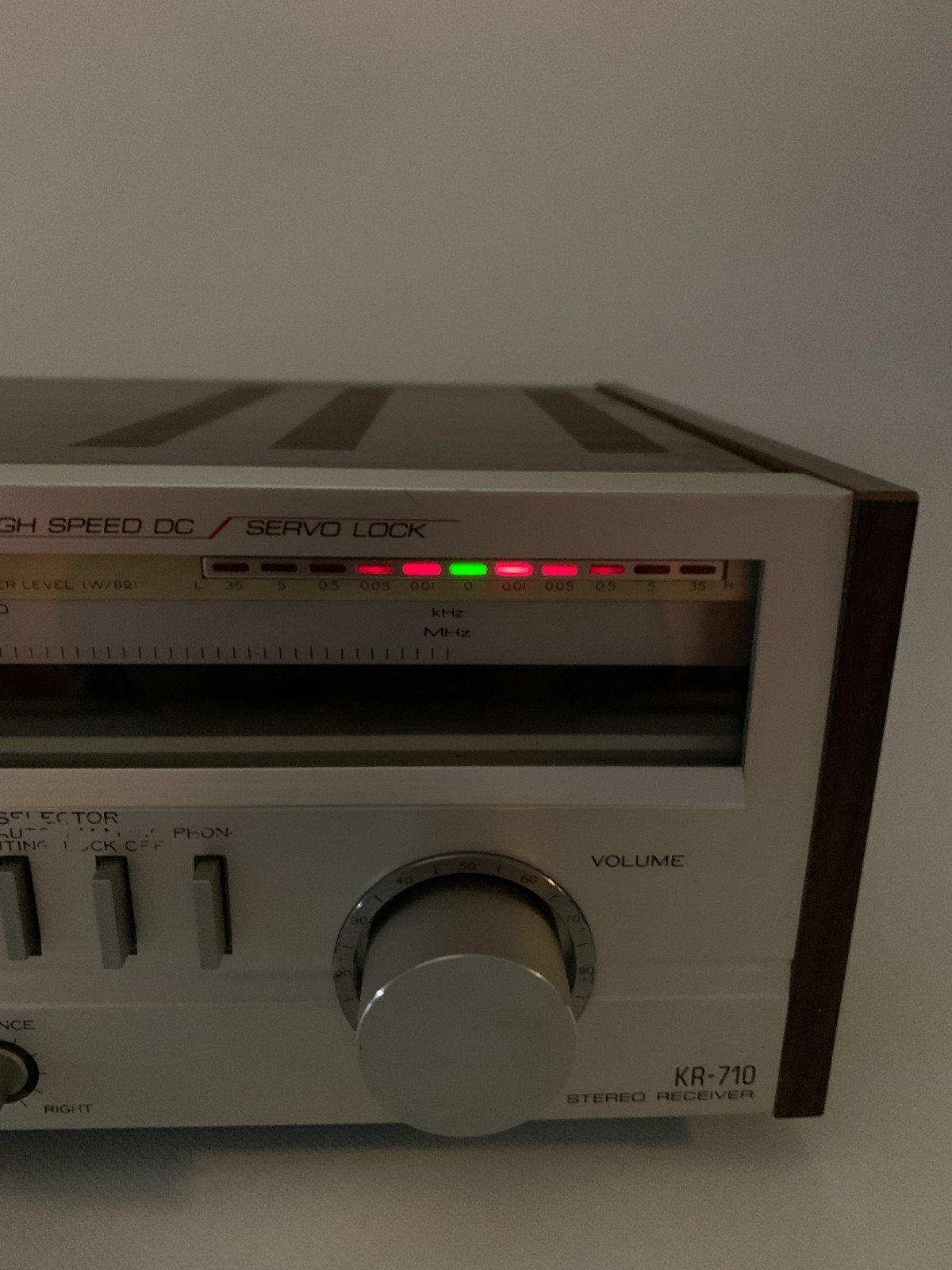 VTG Kenwood KR-710 Stereo Receiver Japan High Speed DC Servo Silver WORKS READ