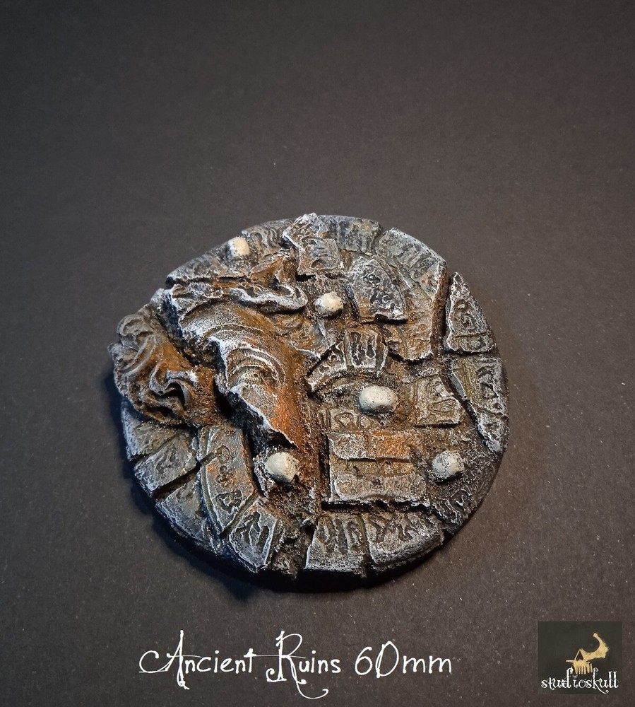 60mm ROUND RESIN BASE TERRAIN SCENERY ANCIENT RUINS