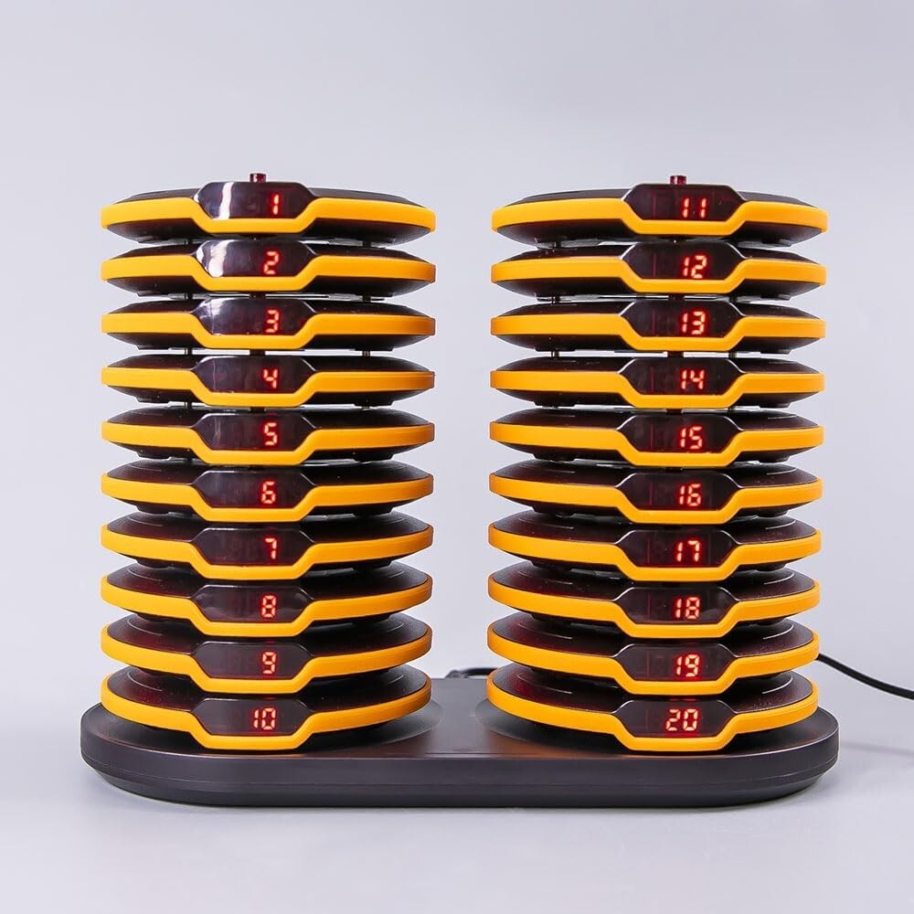 Restaurant Pager System Breakproof 20 Coaster Wless Beeper Buzzer System To