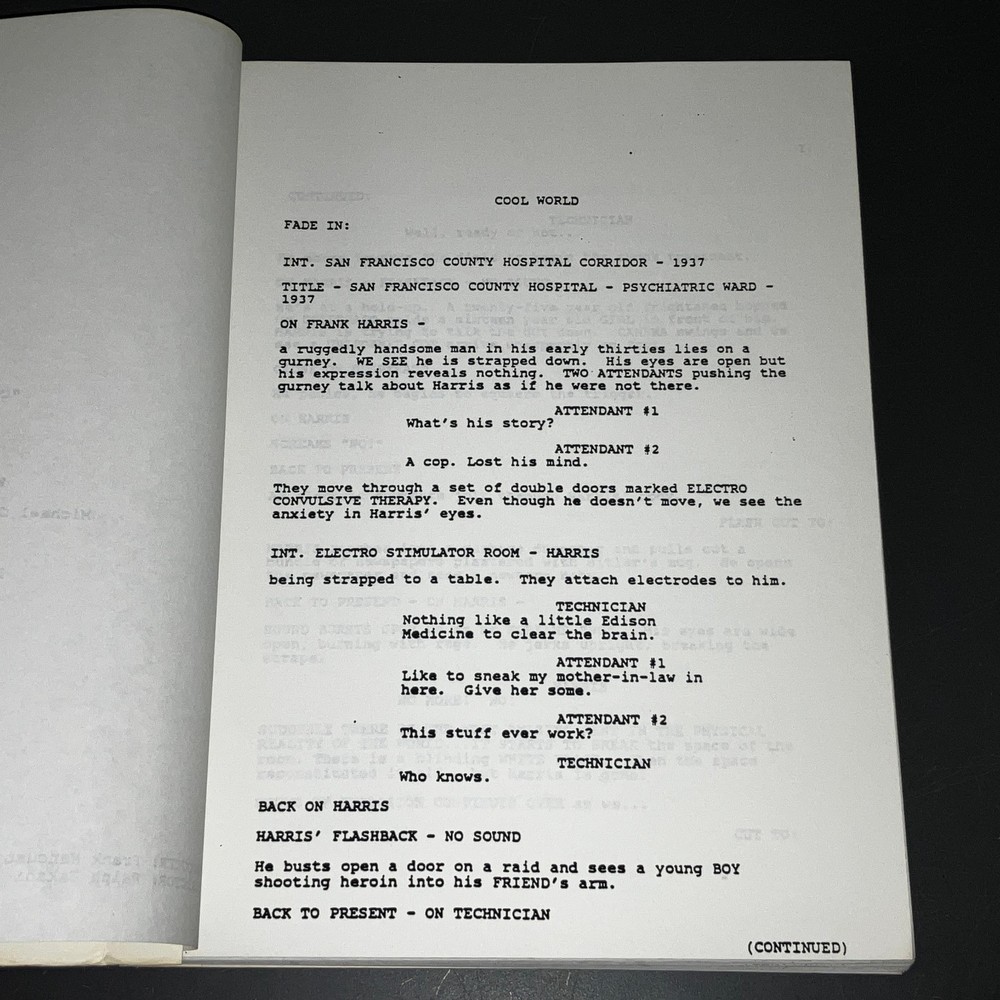 COOL WORD (9/7/90) Ralph Bakshi Live Action Animation 3rd Draft Agency Script ~