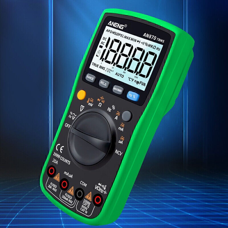 ANENG AN870 Backlight LCD Digital Multimeter AC/DC Voltage DC/AC Current Tester