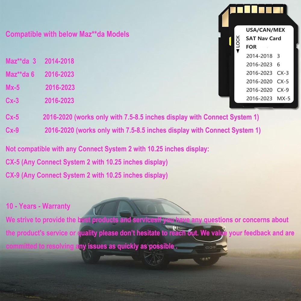 Drop-Proof Mazda Navigation Memory Card for 2014-2023 Models - 10