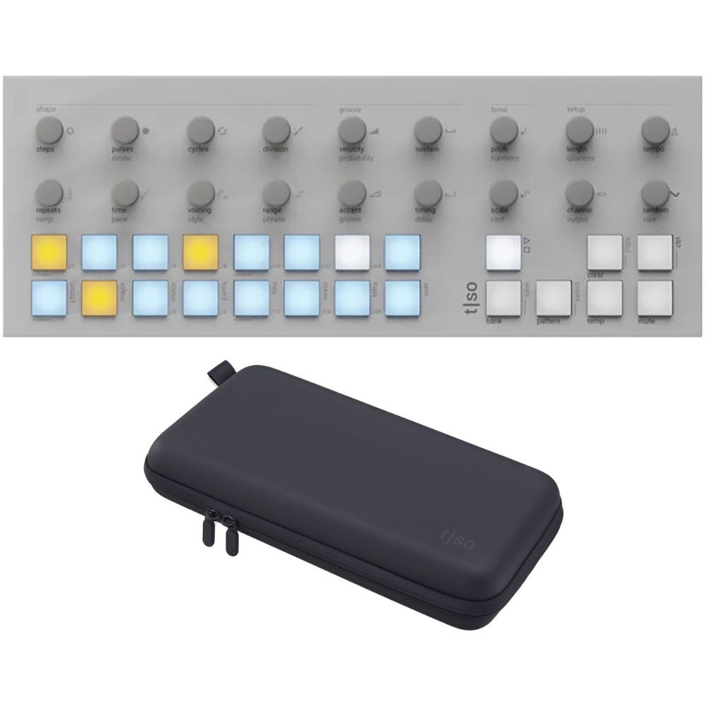 Torso Electronics T-1 Algorithmic Sequencer (White) w/ Carry Case Bundle