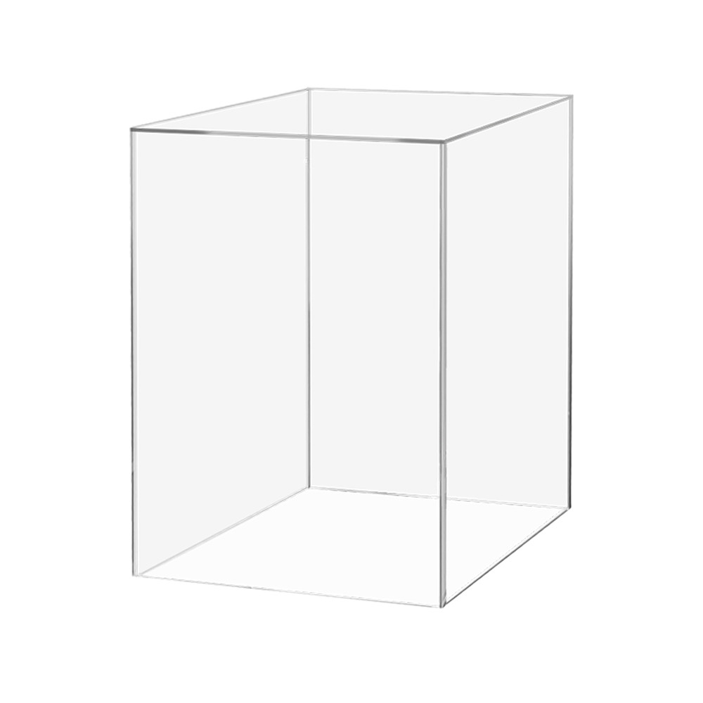 8" x 8" x 12" Rectangular Clear Acrylic Retail Display Box Dust Cover