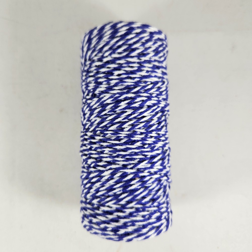 Blue & White Striped String Thread Spool Roll