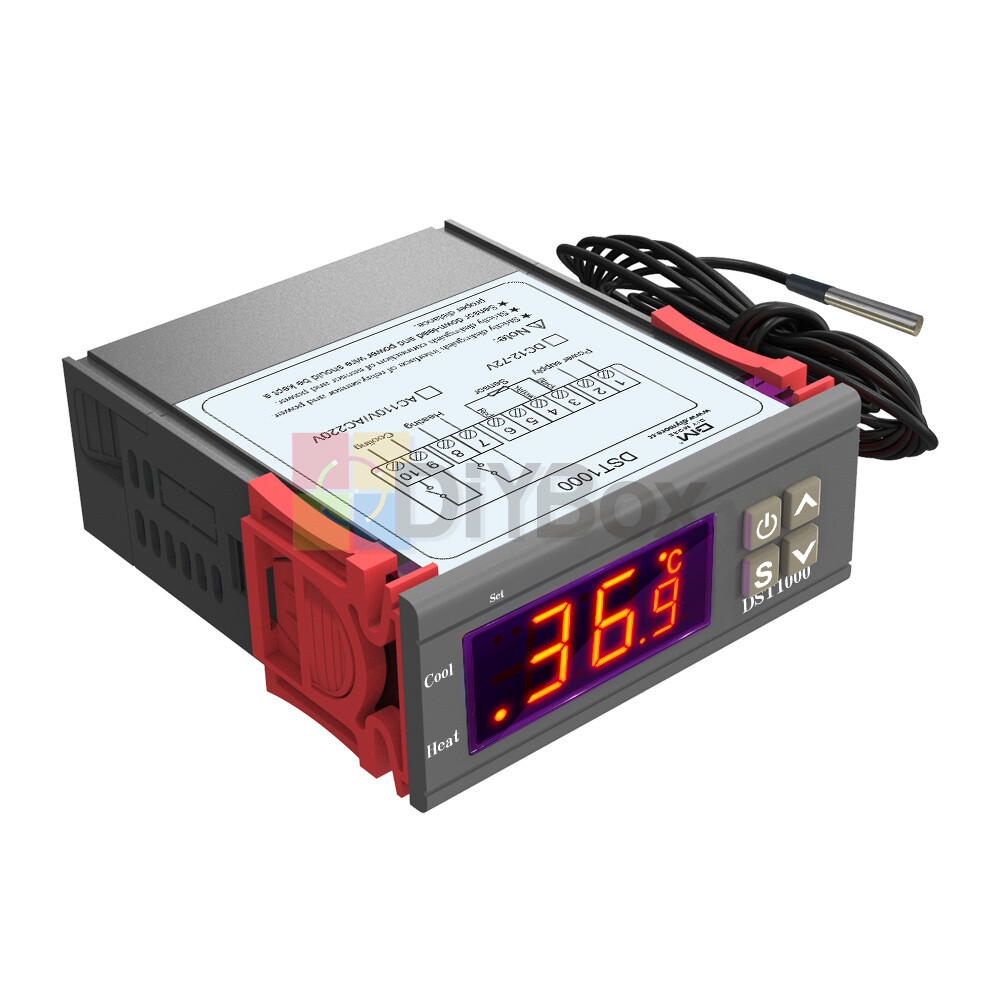 STC1000/DST1000 Digital DC12-72V Temperature Controller Thermostat Sensor Probe