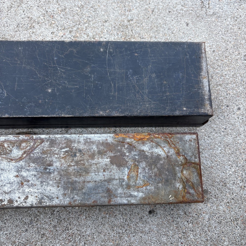 (2) Vintage Pittsburg Metal Socket Toolbox Case Empty