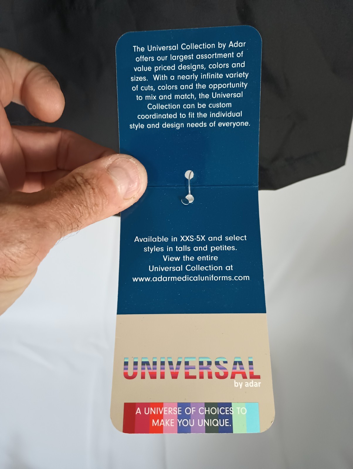 Adar NEW Unisex Large Black Doctor Nurse Multiple Pockets Consultation Coat