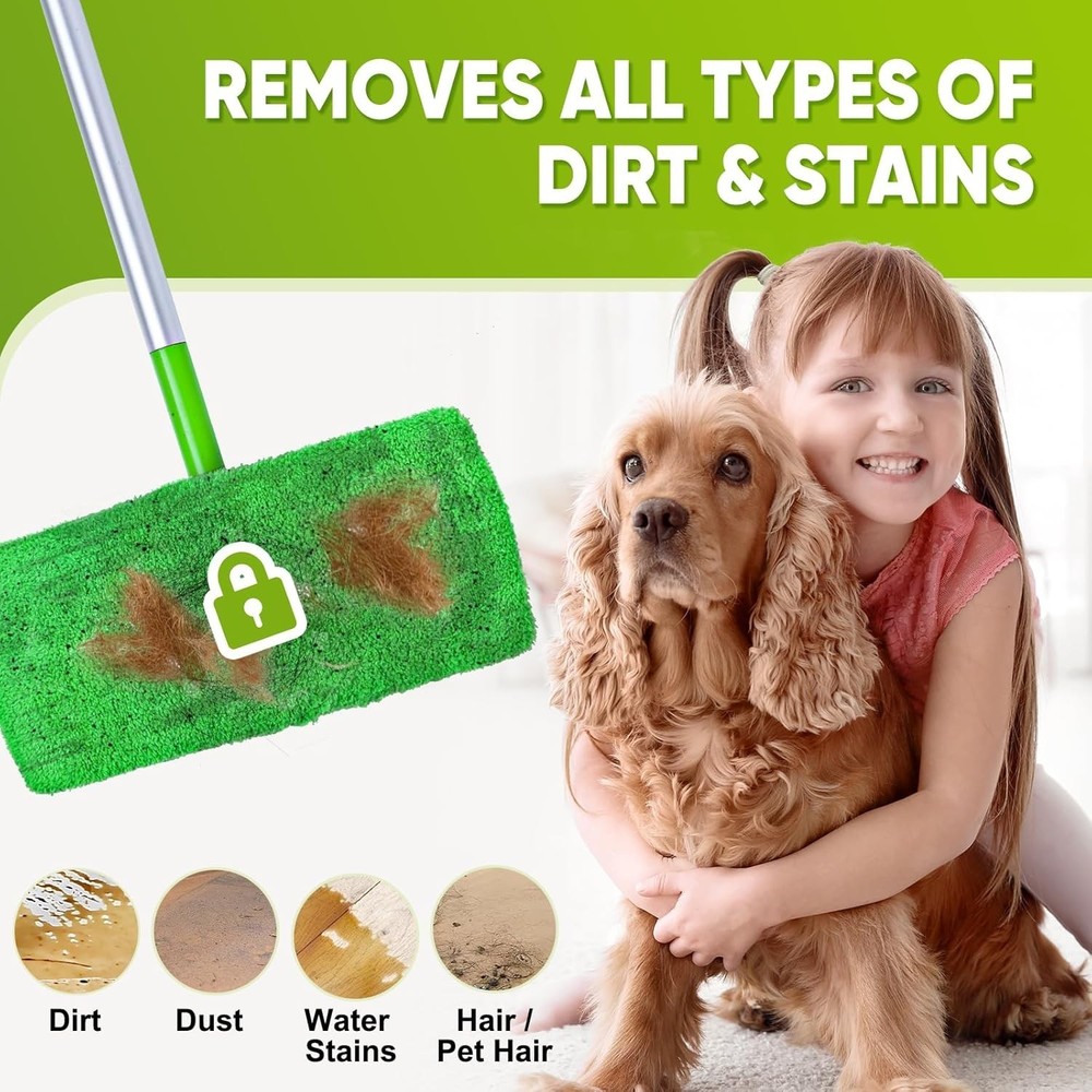 Eco-Friendly 6-Pack Microfiber Mop Pads – Deep Clean Any Floor Effortlessly
