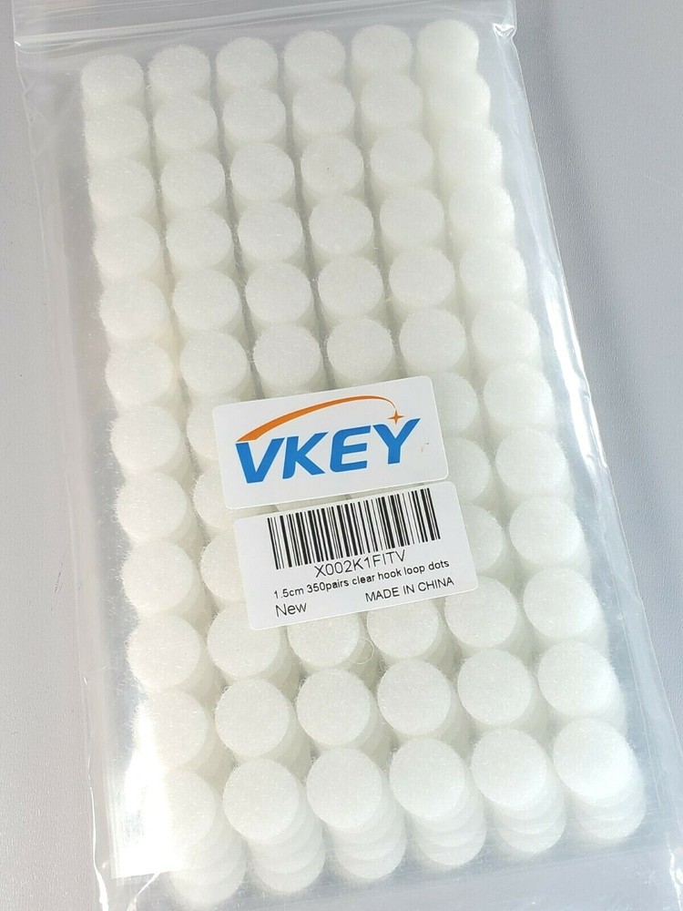 350 Sets- 1.5cm (9/16") Hook & Loop Dots Self Adhesive Round Hook/Loop Fasteners
