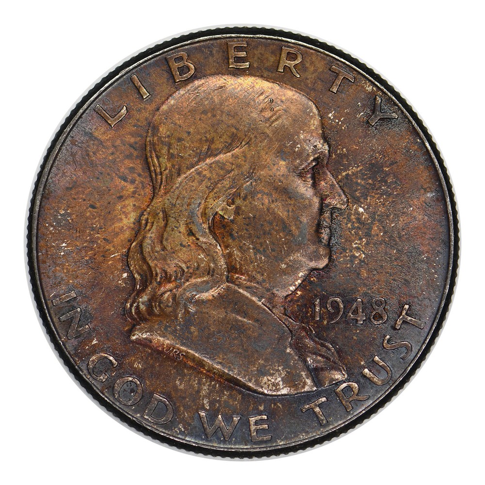 1948-D Franklin Half Dollar Mint State Toner FBL