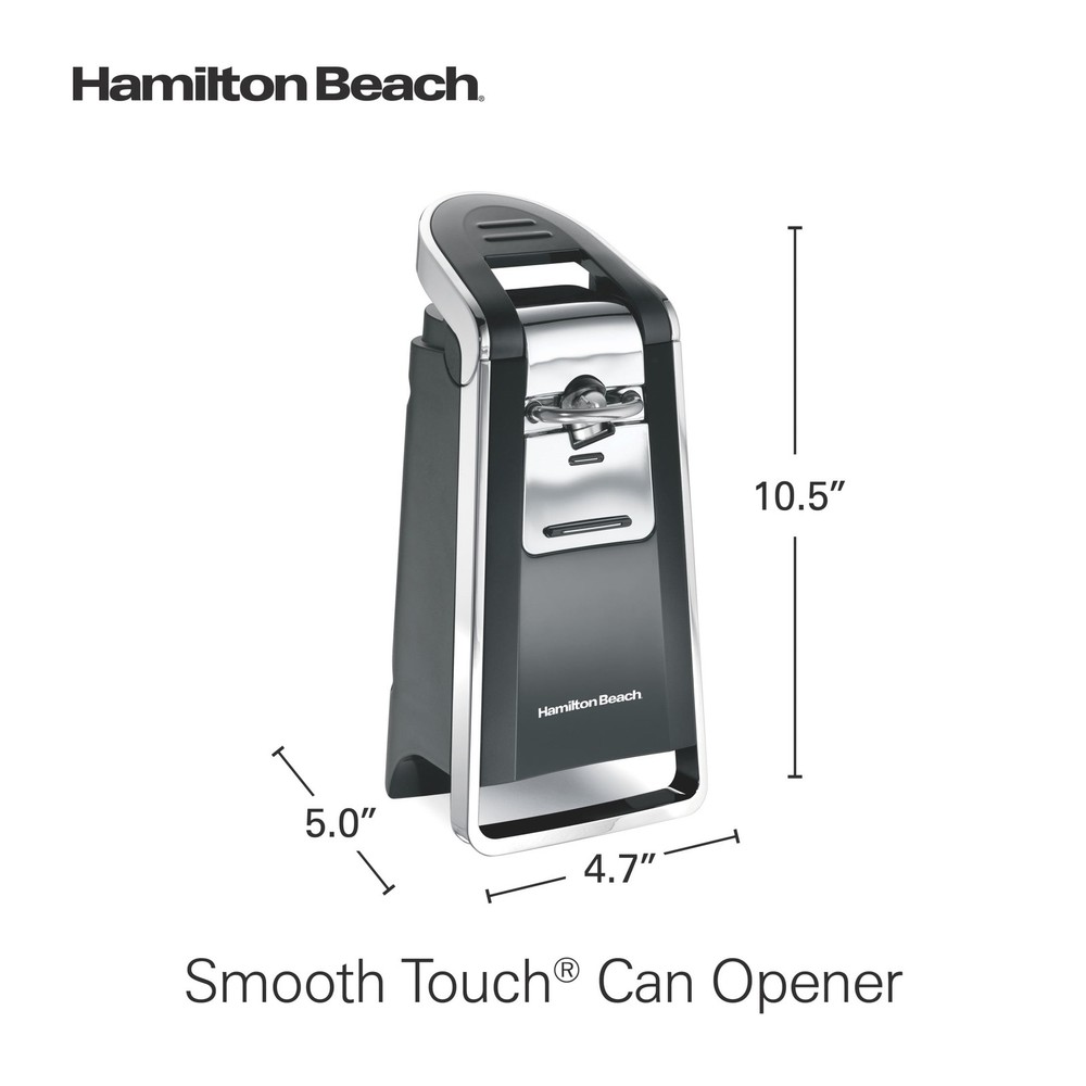 Hamilton Beach Smooth Edge Automatic Electric Can Opener, Black & Stainless