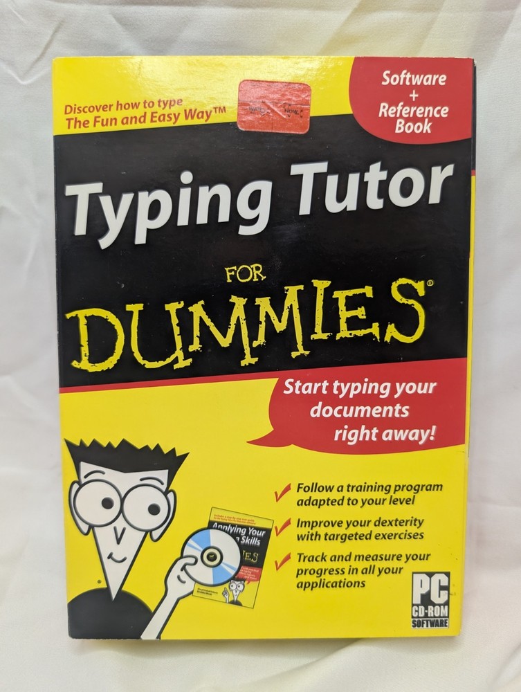 Typing Tutor For Dummies Software (PC CD-ROM) + Reference Book