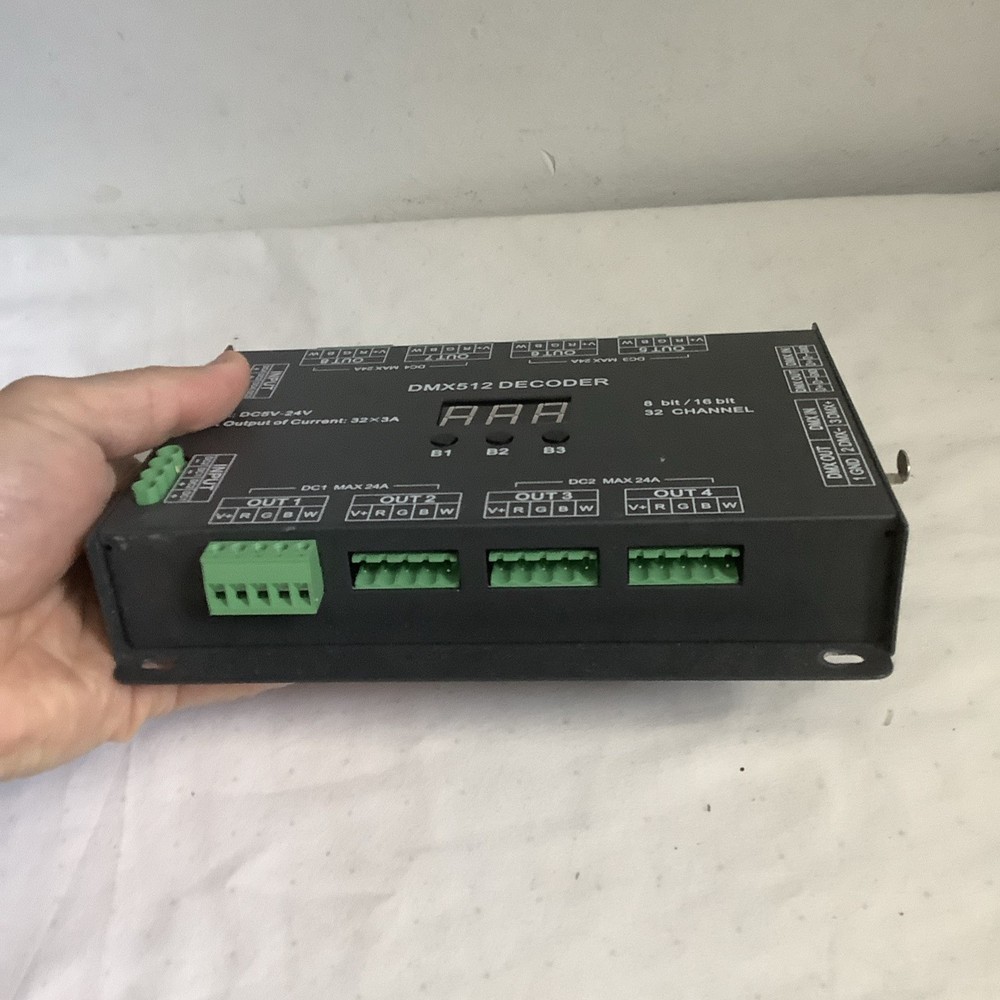 32CH RGBW DMX512 Decoder LED Controller 8Bit/16Bit 32 Channel DC5–24V UNTESTED